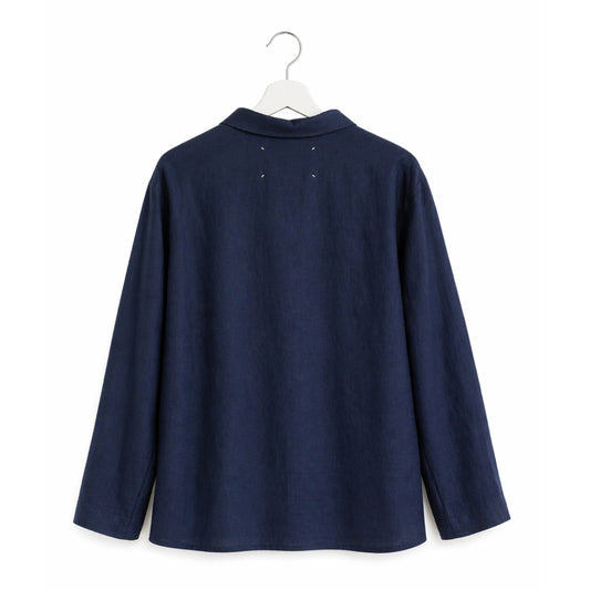 Indigo Linen Sumi Coated Shirt