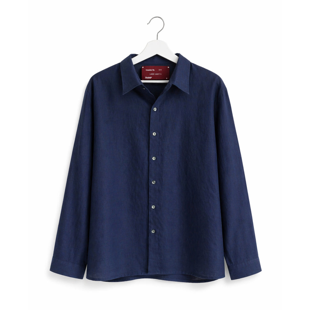 TMMY Indigo Linen Sumi Coated Shirt 商品画像