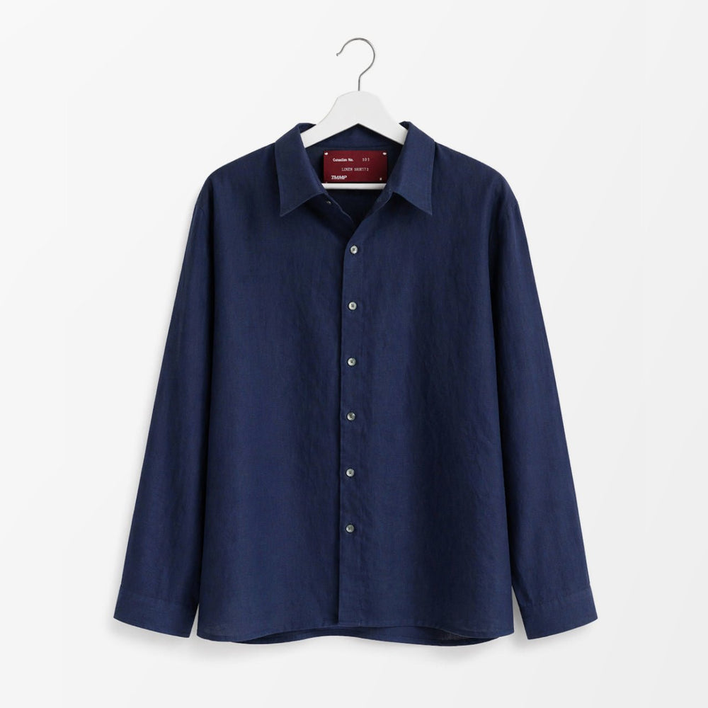 TMMY Indigo Linen Sumi Coated Shirt 商品画像