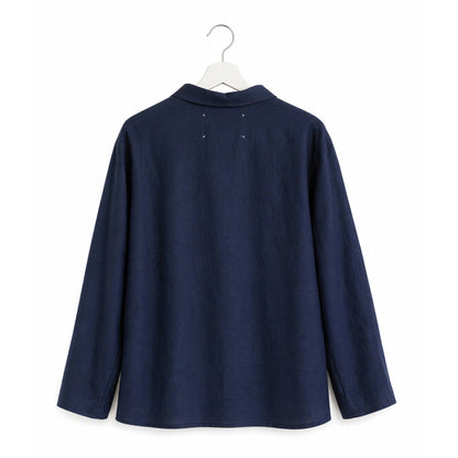 Indigo Linen Sumi Coated Shirt