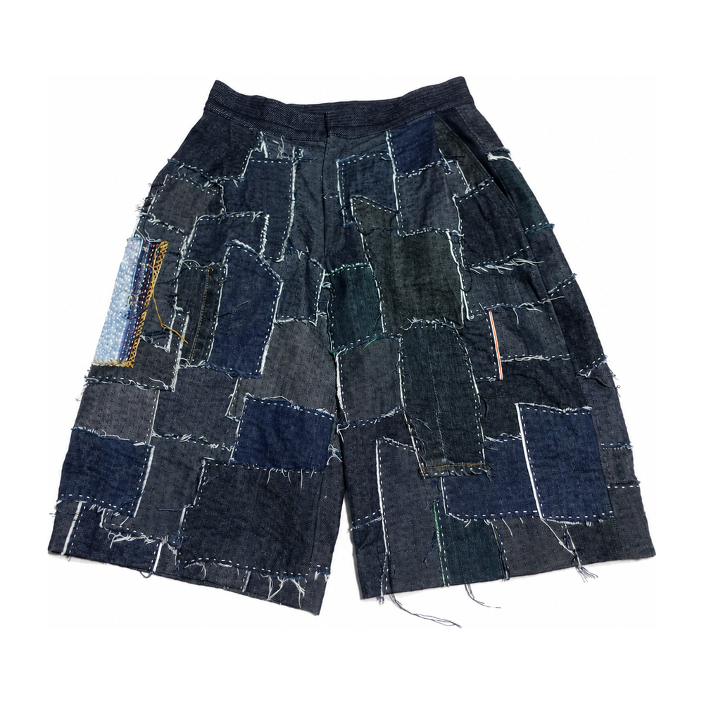 TMMY Sashiko Denim Shorts front