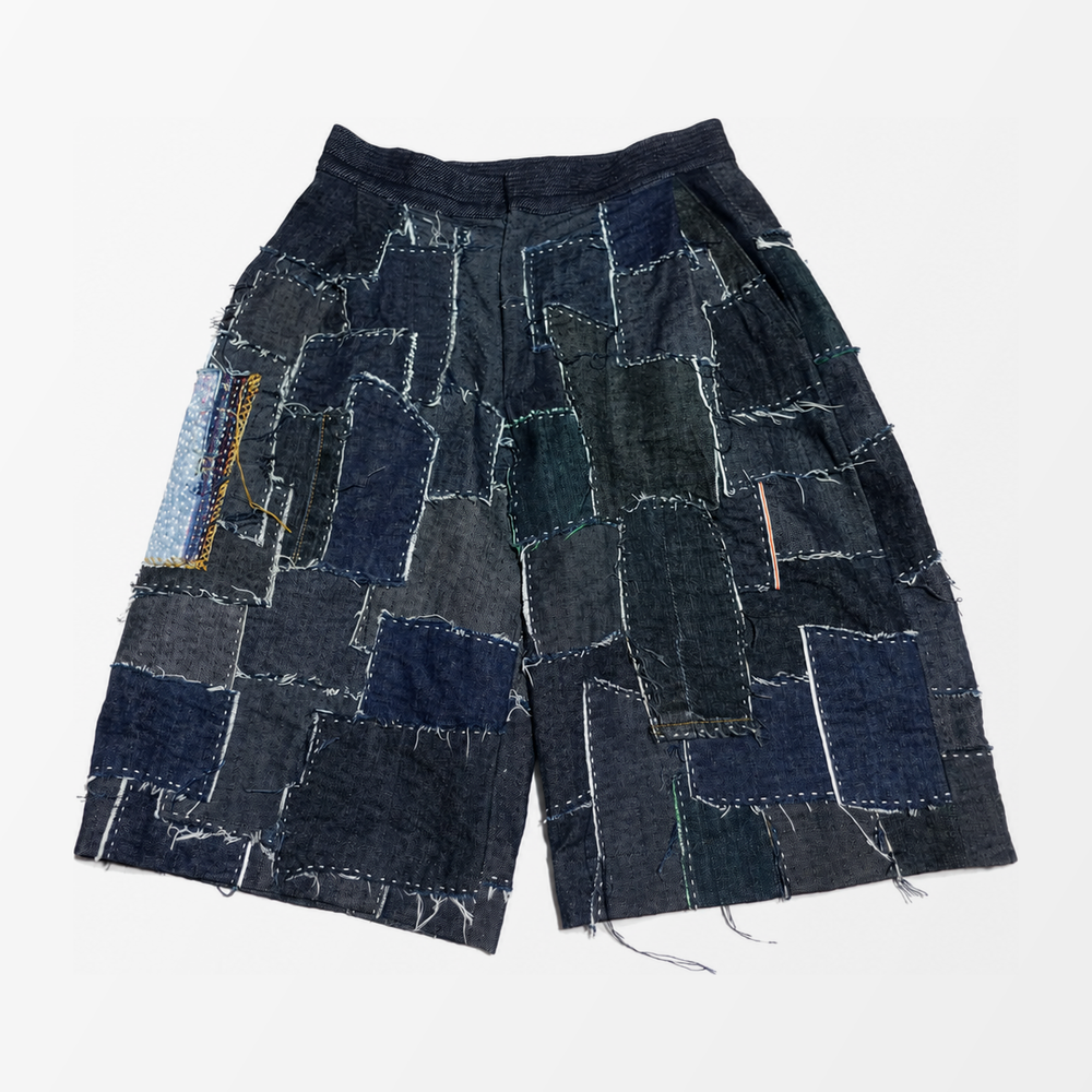 TMMY Sashiko Denim Shorts front